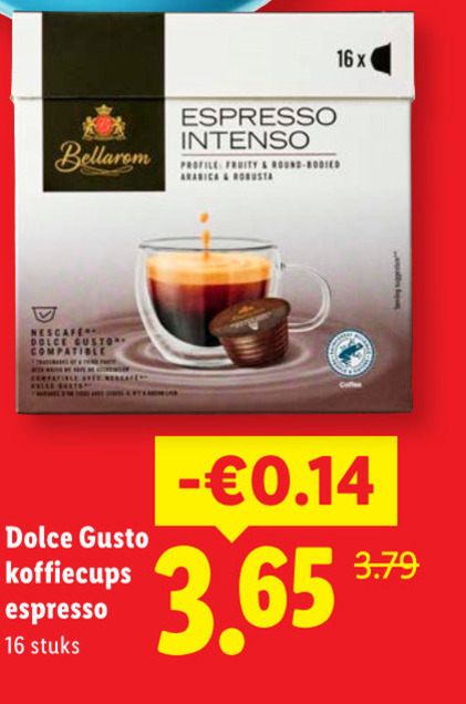 Bellarom   koffiecups folder aanbieding bij  Lidl - details