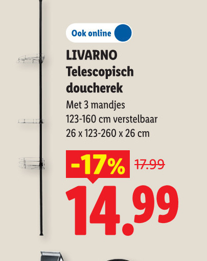 badkamerrek 3 26 online livarno telescopisch doucherek mandjes cm verstelbaar folder aanbieding bij Lidl
