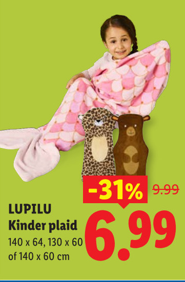 plaid 60 64 140 lupilu kinder cm folder aanbieding bij Lidl