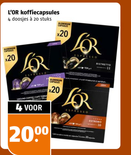 Douwe Egberts L Or   koffiecups folder aanbieding bij  Poiesz - details
