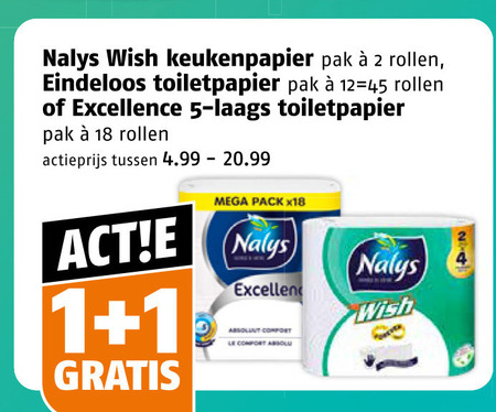 Nalys   toiletpapier, keukenpapier folder aanbieding bij  Poiesz - details