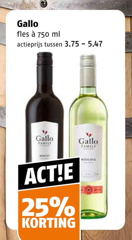witte wijn rode 25 750 gallo fles ml actieprijs family moscato folder aanbieding bij Poiesz