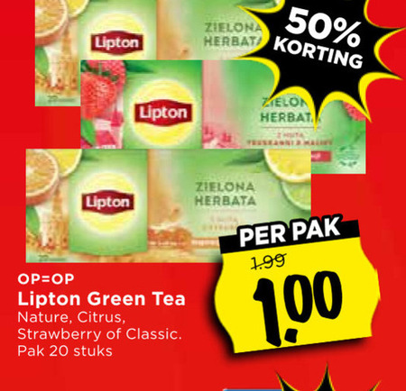 Lipton   thee folder aanbieding bij  Vomar - details