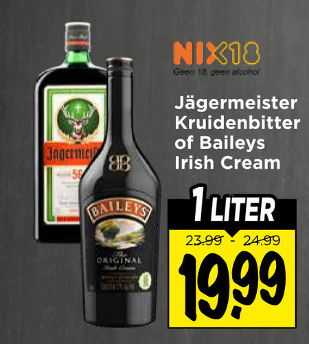 Jagermeister   likeur, kruidenbitter folder aanbieding bij  Vomar - details