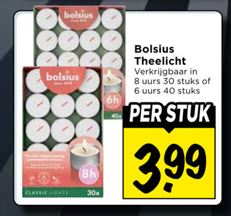 Bolsius   theelicht folder aanbieding bij  Vomar - details