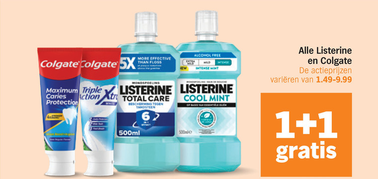 Colgate   tandpasta, mondwater folder aanbieding bij  Albert&nbsp;Heijn - details