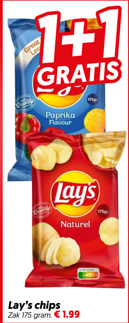 lays chips 1 les paprika flavour quality naturel nutri score co zak folder aanbieding bij Dekamarkt Lays chips folder aanbieding bij Dekamarkt - details