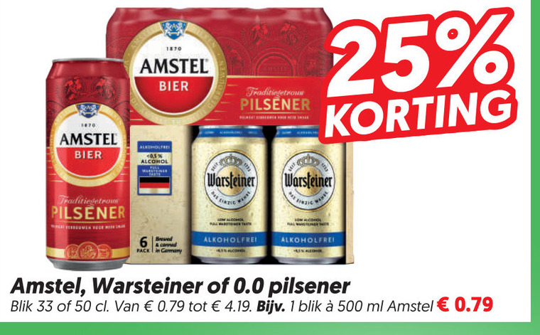 Warsteiner   blikje bier folder aanbieding bij  Dekamarkt - details