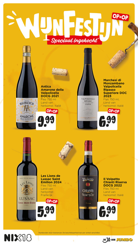 rode wijn 1 18 750 1957 2021 2022 ingekocht antica villa rose amarone della valpolicella denominazione origine fles ml land ripasso and vin www grand bordeaux les lions lussac saint emilion mm frankrijk 5.99 chianti riserva vendemmia italia beschikbaarheid jumbo folder aanbieding bij Jumbo