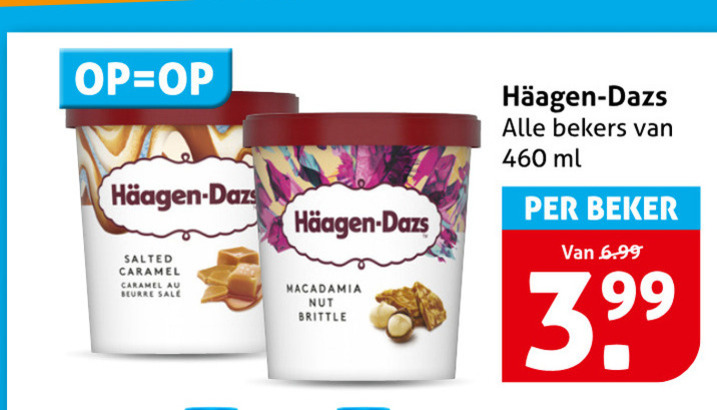 Haagen-Dazs   ijsspecialiteit folder aanbieding bij  Hoogvliet - details