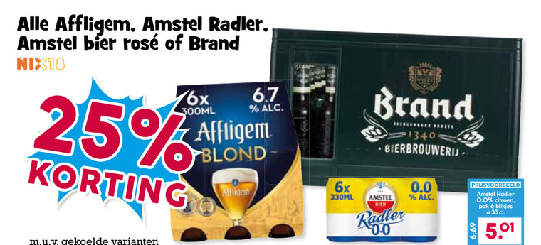 affligem brand speciaalbieren krat bier 6 25 33 amstel radler rosee nix18 6x 300ml blond bierbrouwerij 0.0 citroen pak blikjes 330ml folder aanbieding bij Boons Markt Affligem speciaalbier, krat bier folder aanbieding bij Boons Markt - details