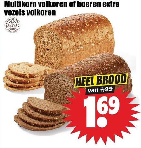 brood multikorn volkoren boeren vezels folder aanbieding bij Dirk