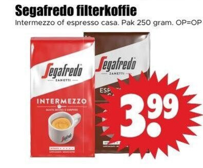 Segafredo   koffie folder aanbieding bij  Dirk - details