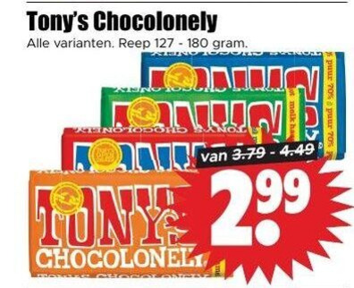 Tony Chocolony   chocolade folder aanbieding bij  Dirk - details