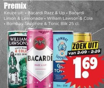 Bacardi   mixdrank folder aanbieding bij  Dirk - details