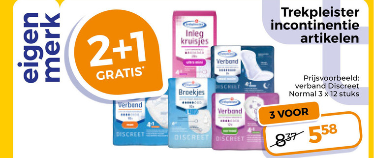Trekpleister Huismerk   incontinentieverband folder aanbieding bij  Trekpleister - details