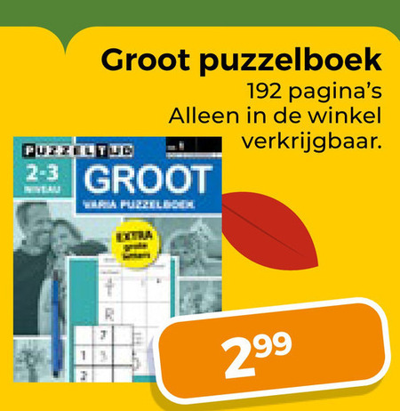 puzzelboek niveau maria r folder aanbieding bij Trekpleister