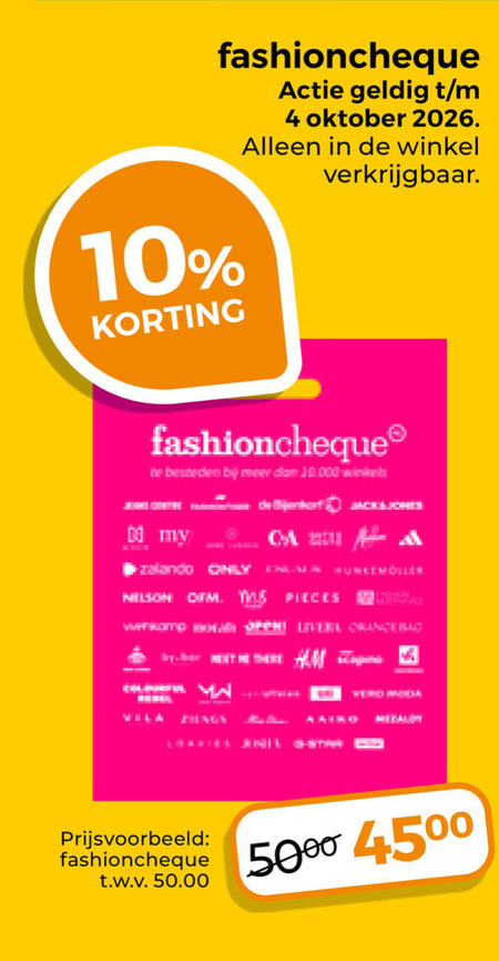 cadeaukaart 4 10 5000 10000 fashioncheque oktober my zalando only pieces will things t.w.v. folder aanbieding bij Trekpleister
