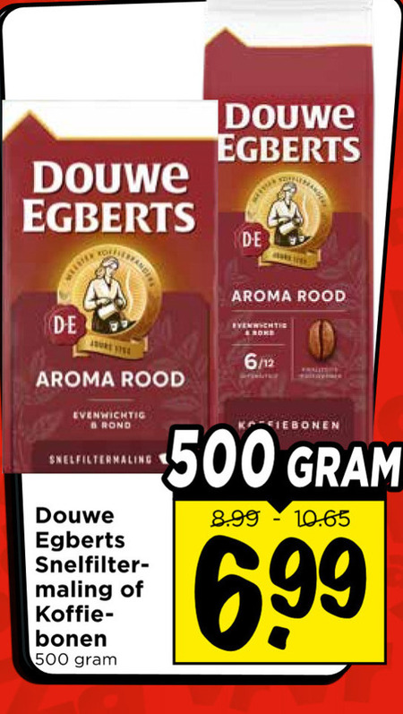 Douwe Egberts   koffie, koffiebonen folder aanbieding bij  Vomar - details