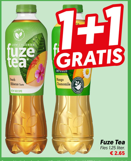 Fuze Tea   ice tea folder aanbieding bij  Dekamarkt - details