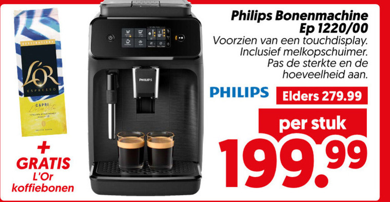 Philips   koffiebonen, espressoapparaat folder aanbieding bij  Dekamarkt - details