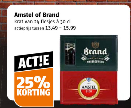 amstel brand krat bier 24 25 30 actieprijs bierbrouwer folder aanbieding bij Poiesz Brand krat bier folder aanbieding bij Poiesz - details