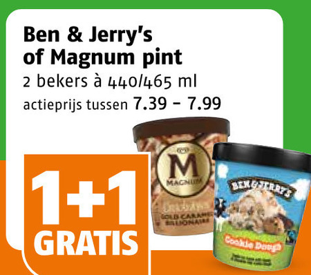 magnum ben and jerrys ijsspecialiteit 1 2 bekers ml actieprijs gold caramel cookie dough folder aanbieding bij Poiesz Ben and Jerrys ijsspecialiteit folder aanbieding bij Poiesz - details