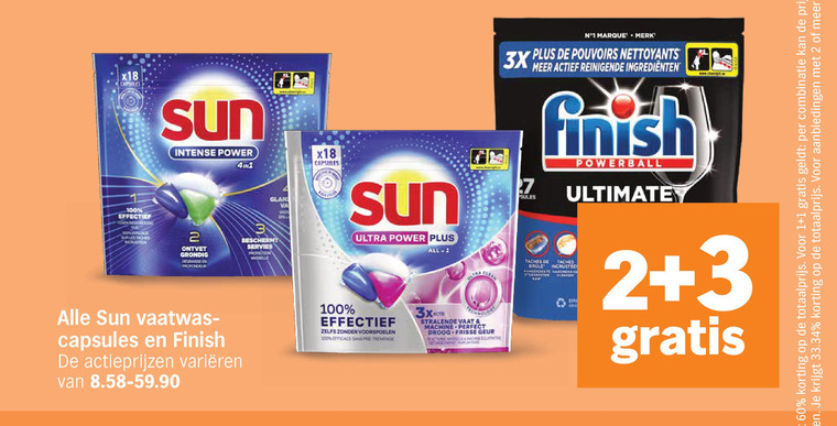 Sun   vaatwasmiddel folder aanbieding bij  Albert&nbsp;Heijn - details