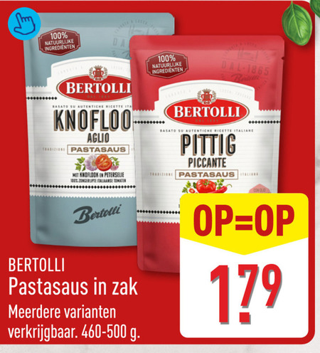 Bertolli   pastasaus folder aanbieding bij  Aldi - details