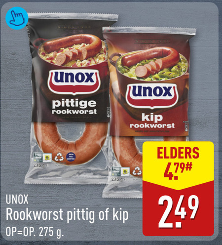 unox rookworst folder aanbieding bij Aldi Unox rookworst folder aanbieding bij Aldi - details