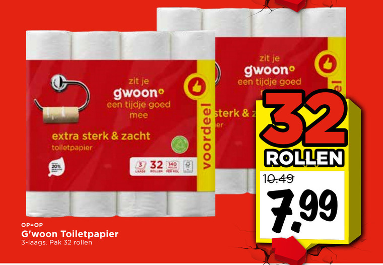 Gwoon   toiletpapier folder aanbieding bij  Vomar - details