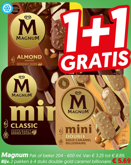 Magnum   ijslollies folder aanbieding bij  Dekamarkt - details
