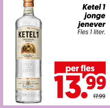 ketel 1 jenever ketel1 original jonge fles liter zacht zuiver folder aanbieding bij Dekamarkt Ketel 1 jenever folder aanbieding bij Dekamarkt - details