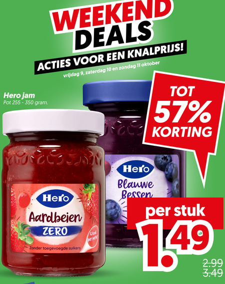 Hero   jam folder aanbieding bij  Dekamarkt - details