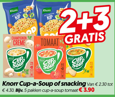 knorr cup a soup noodles soep 2 3 5 kip champignon tomaat sour knows snacking pakken folder aanbieding bij Dekamarkt Cup a Soup noodles, soep folder aanbieding bij Dekamarkt - details