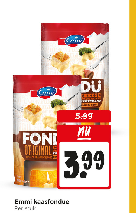Emmi   kaasfondue folder aanbieding bij  Jumbo - details