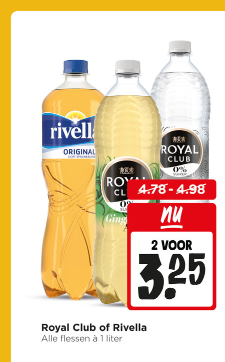 royal club rivella frisdrank 1 2 original licht sprankelend suiker roy flessen liter folder aanbieding bij Jumbo Rivella frisdrank folder aanbieding bij Jumbo - details