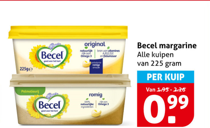 becel margarine 3 100 225 hart original natuurlijk omega romige smaak foliumzuur romig natuurlijke ingredienten kuip folder aanbieding bij Hoogvliet Becel margarine folder aanbieding bij Hoogvliet - details