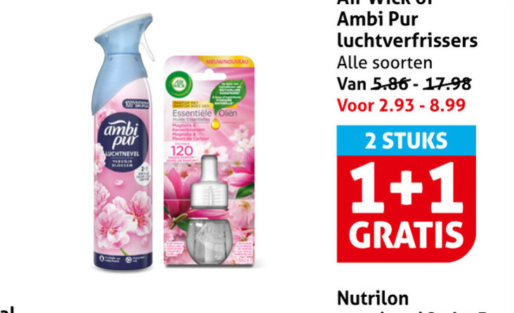 ambi pur luchtverfrisser 1 2 100 120 nouveau luchtnevel magnolia luchtverfrissers soorten stuks nutrilon folder aanbieding bij Hoogvliet Ambi Pur luchtverfrisser folder aanbieding bij Hoogvliet - details