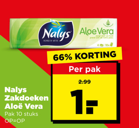 nalys zakdoeken 10 aloe vera pak stuks folder aanbieding bij Plus Nalys zakdoek folder aanbieding bij Plus - details