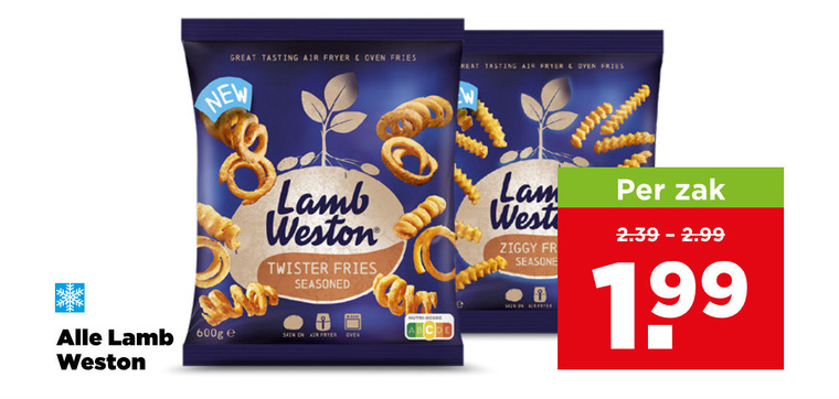 Lamb and Weston   patat folder aanbieding bij  Plus - details