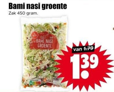 groentenpakket 450 bami nasi groente zak folder aanbieding bij Dirk