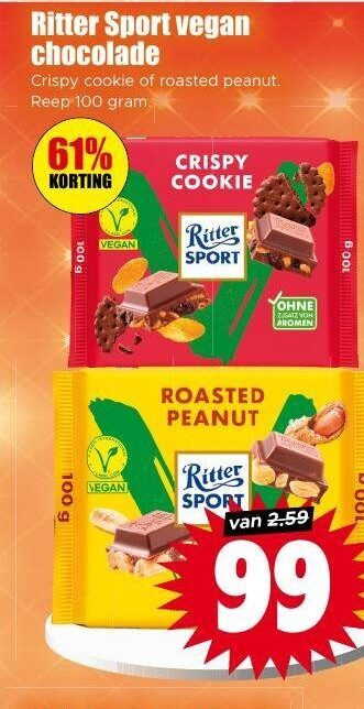 Ritter Sport   chocolade folder aanbieding bij  Dirk - details