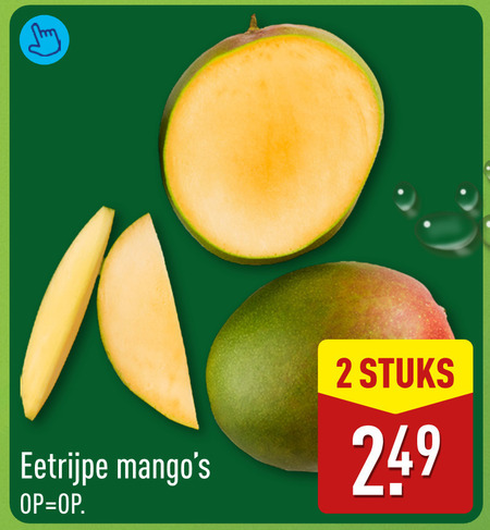mango 2 eetrijpe stuks folder aanbieding bij Aldi