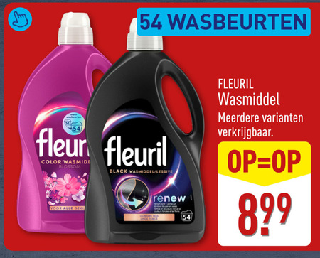 fleuril wasmiddel wasbeurten fleur black lessive color blossom donkere linge reinigt vernieuw douceur les couleurs meerdere folder aanbieding bij Aldi Fleuril wasmiddel folder aanbieding bij Aldi - details