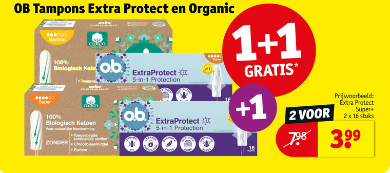 O.B.   tampons folder aanbieding bij  Kruidvat - details