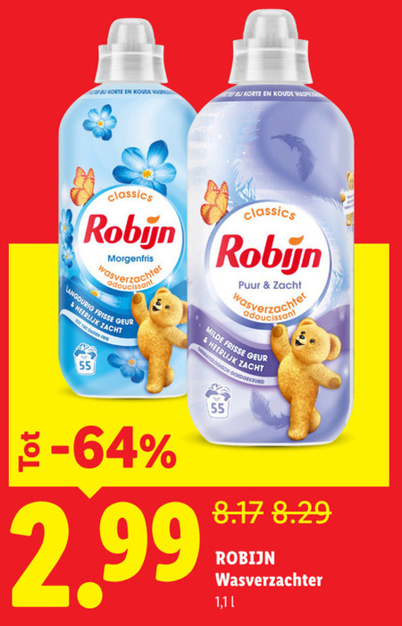 Robijn   wasverzachter folder aanbieding bij  Lidl - details