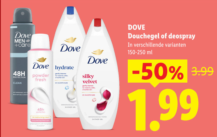 Dove   douchegel, deodorant folder aanbieding bij  Lidl - details