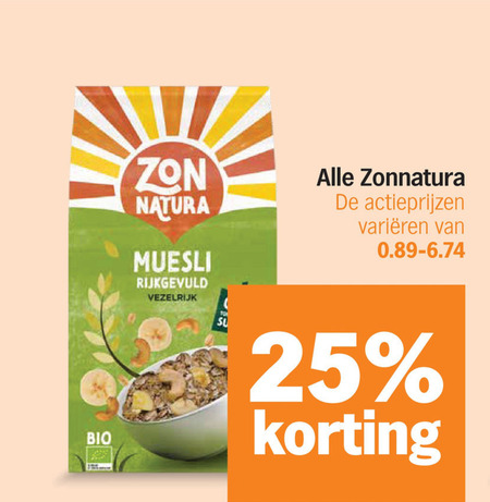 Zonnatura   thee, muesli folder aanbieding bij  Albert&nbsp;Heijn - details