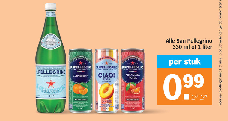 san pellegrino fruitdrank mineraalwater 1 2 330 terme bergano my minera bruisend le italiaans fruit italian sparkling clementina intense avec bal la dolce ciao drink rossa comet mat ml liter stuk aromat pech productvarianten combineren folder aanbieding bij Albert Heijn San Pellegrino mineraalwater, fruitdrank folder aanbieding bij Albert Heijn - details